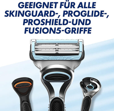 Gillette SkinGuard Sensitive Rasierklingen für Rasierer, 8 Ersatzklingen für Nassrasierer Herren mit