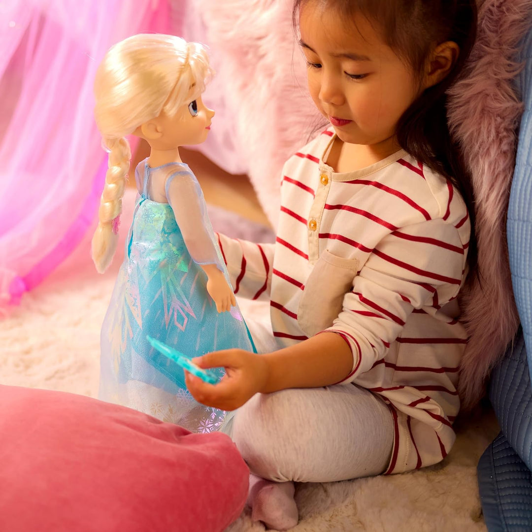Disney Store Official - Die Eiskönigin - Völlig unverfroren - ELSA - Puppe mit Spielzeughaarbürste -