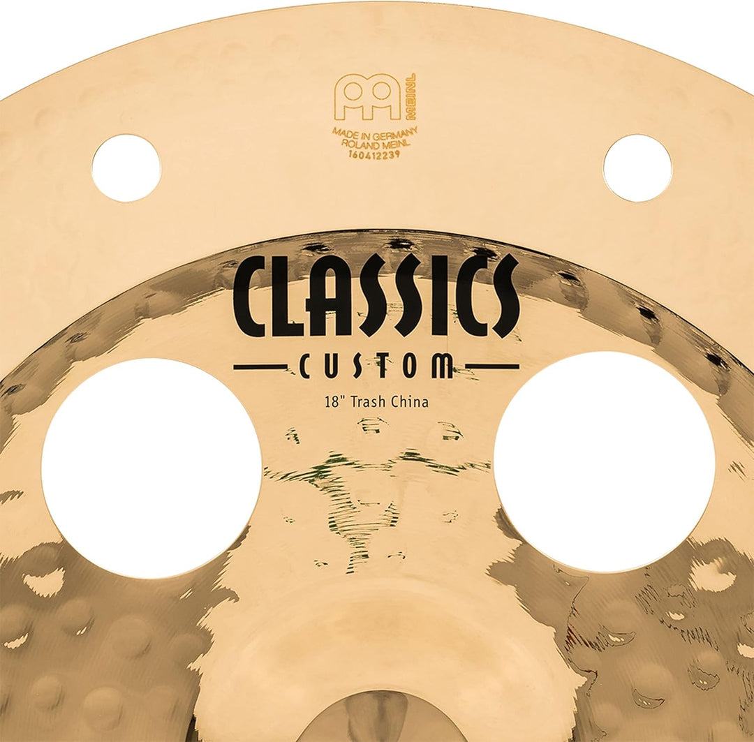 Meinl Cymbals Classics Custom Brilliant Trash China 18 Zoll (Video) Schlagzeug Becken (45,72cm) B12