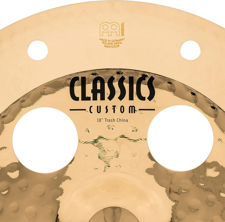 Meinl Cymbals Classics Custom Brilliant Trash China 18 Zoll (Video) Schlagzeug Becken (45,72cm) B12