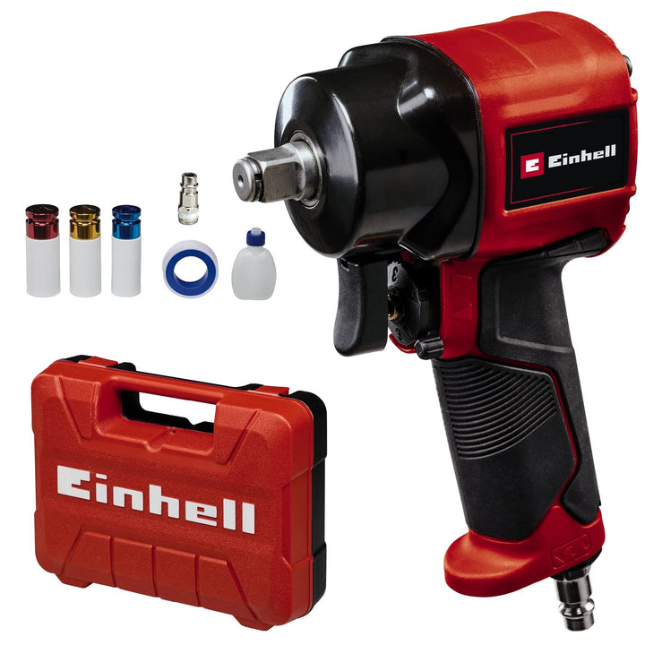 Einhell Druckluft-Schlagschrauber TC-PW 610 Compact (max. 8 bar, max. Drehmoment 610 Nm, 1/2"-Vierka