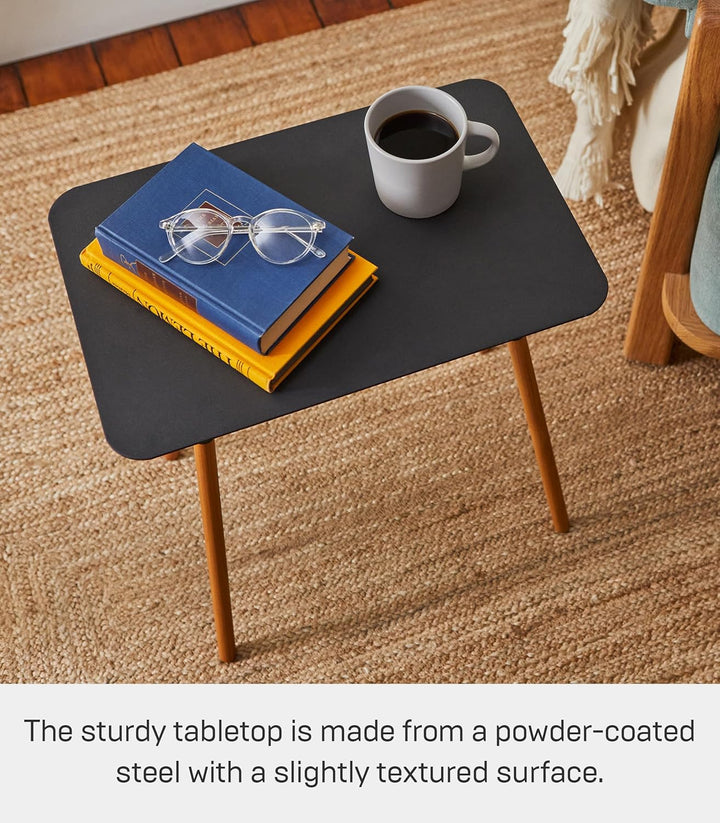 Side Table square - Plain - black Schwarz, Schwarz