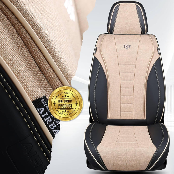Schonbezüge Sitzbezüge für VW T7 Multivan Bj ab 2021 in Schwarz/Beige NL3