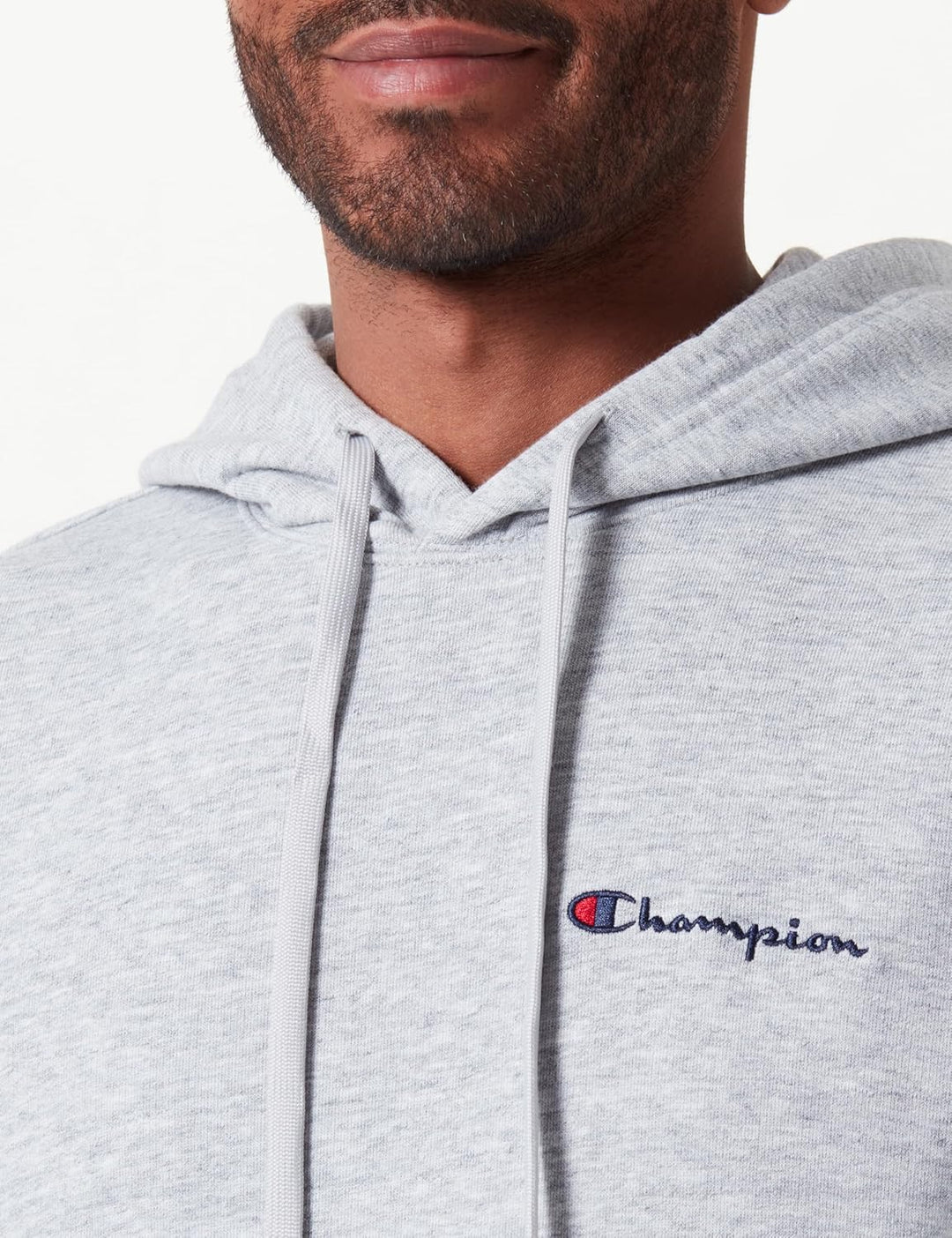 Champion Herren Legacy Icons-Heavy Spring Terry Small Script Logo Kapuzenpullover L Hellgrau, L Hell