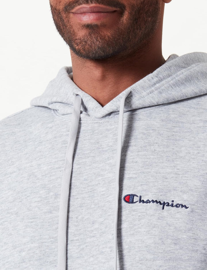 Champion Herren Legacy Icons-Heavy Spring Terry Small Script Logo Kapuzenpullover L Hellgrau, L Hell