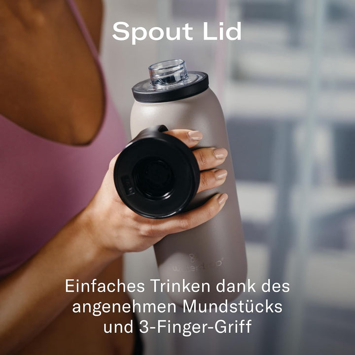 waterdrop® All Purpose Thermosflasche 1L. isolierte Edelstahl Trinkflasche. 24h kalt - 6h/12h heiss.
