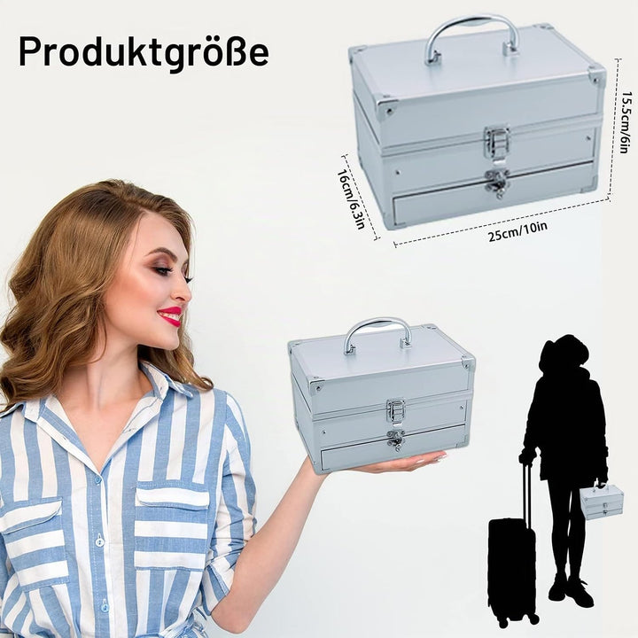 MKNZOME Schminkkasten Make-Up Set, Professionelles Kosmetische Schmink Set mit Lidschatten Lippenglo