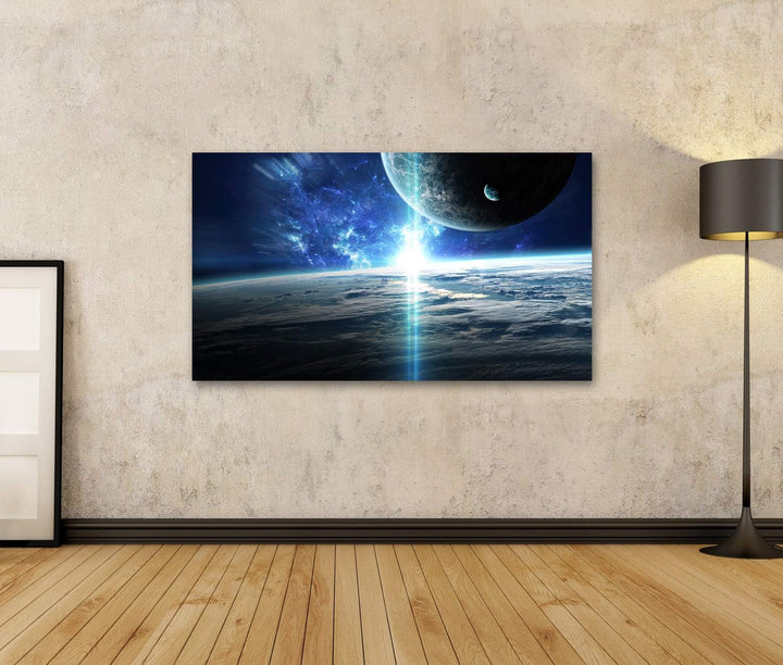 islandburner Bild auf Leinwand Universum Planeten Sterne Und Galaxien Im Weltraum Kinder/Jugendzimme