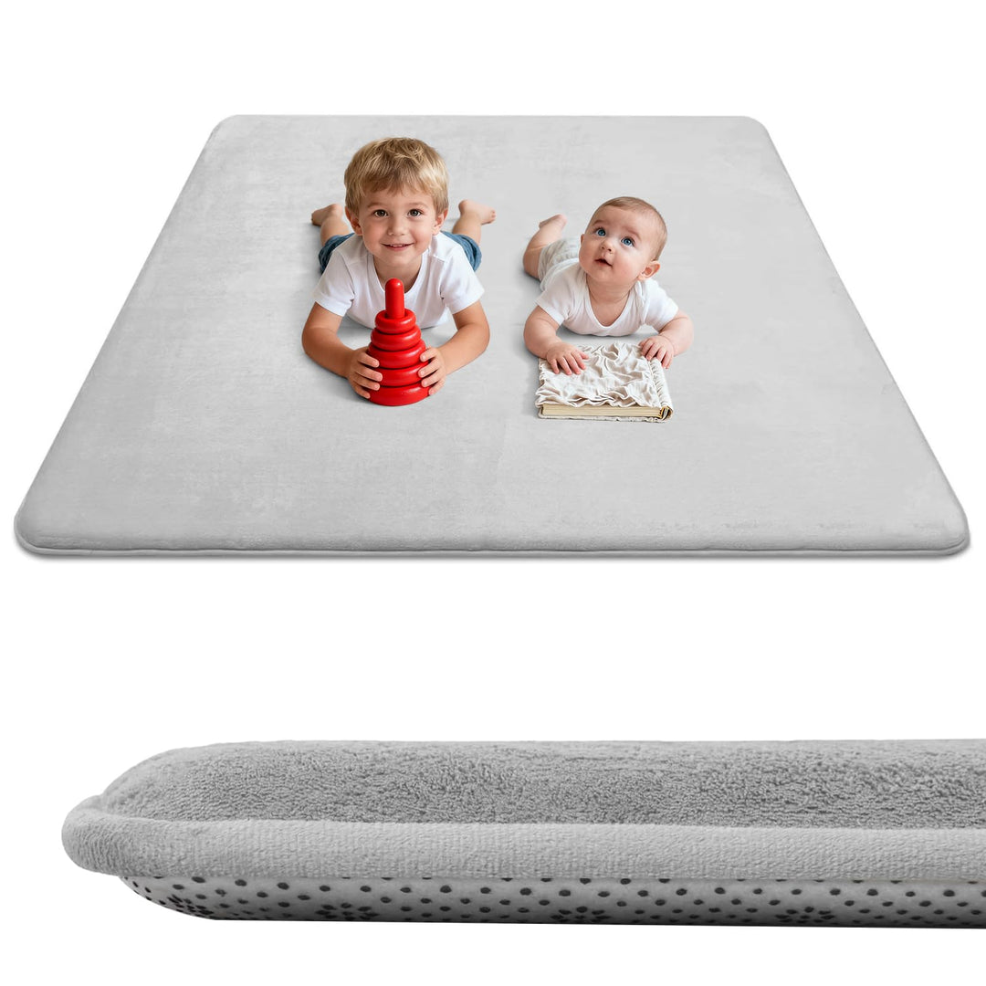 Wdmiya 200x150cm Krabbelmatte Baby, 3cm Dicke Spielmatte, Weicher Teppich Kinderzimmer mit Rutschfes