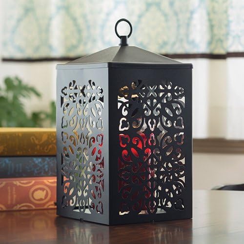 Candle Warmers SCROLL Laterne Kerzenwärmer für Duftkerzen im Glas schwarz