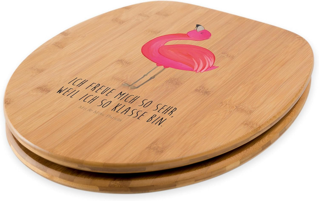 Mr. & Mrs. Panda Motiv WC Sitz Flamingo stolz - Geschenk, Schwester, Selbstliebe, Selbstakzeptanz, T