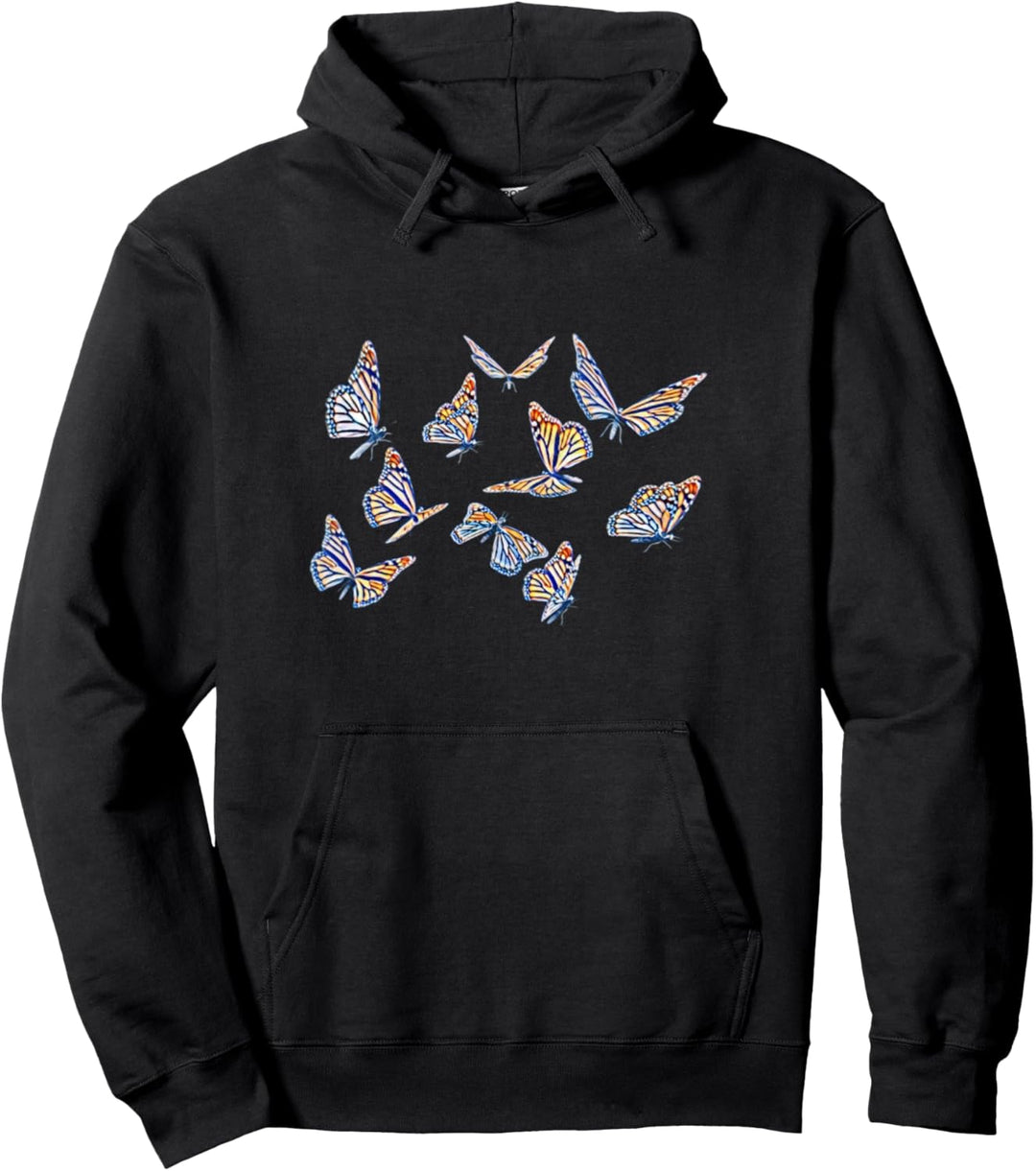 Schmetterling bunte Falter Motiv Insekten Schmetterlinge Pullover Hoodie