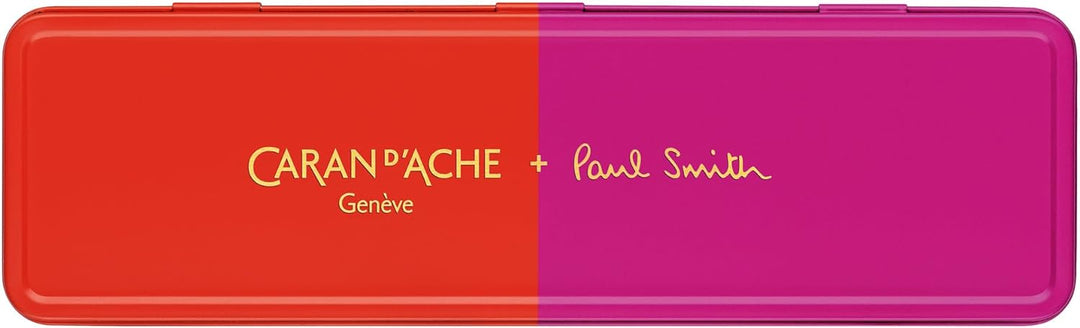 Caran d'Ache 849 PAUL SMITH Kugelschreiber in der Farbe: Warm Red/Melrose Pink, Aluminium, Goliath M