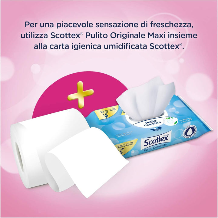 Scottex Pulito Gigante Toilettenpapier, 36 Maxi-Rollen, 500 Risse 36 Maxi Rollen, 36 Maxi Rollen