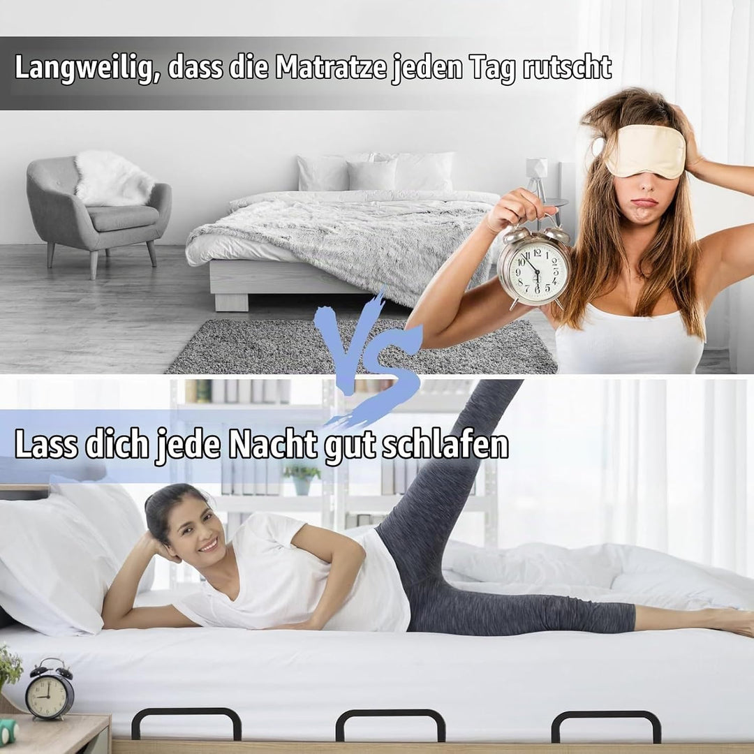 4 Stück Matratzenbügel, Rutschfester Matratzen-Halter, Verstellbarer Matratzenstabilisatoren, Verhin