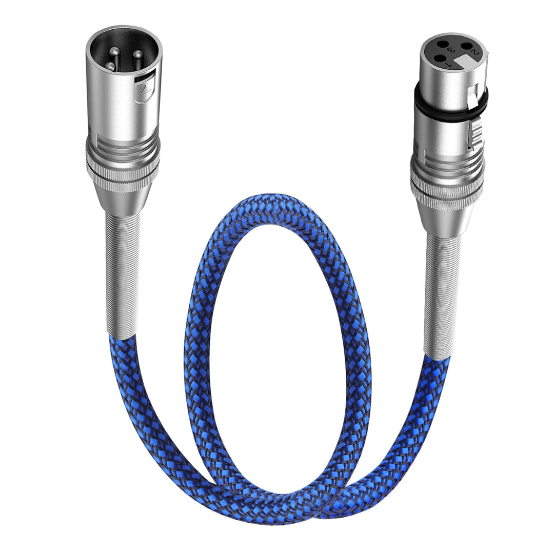 XLR Kabel,3 Pin XLR Mikrofonkabel,Metallfeder XLR Stecker auf Buchse kabel,für Studioaufnahmen, Audi