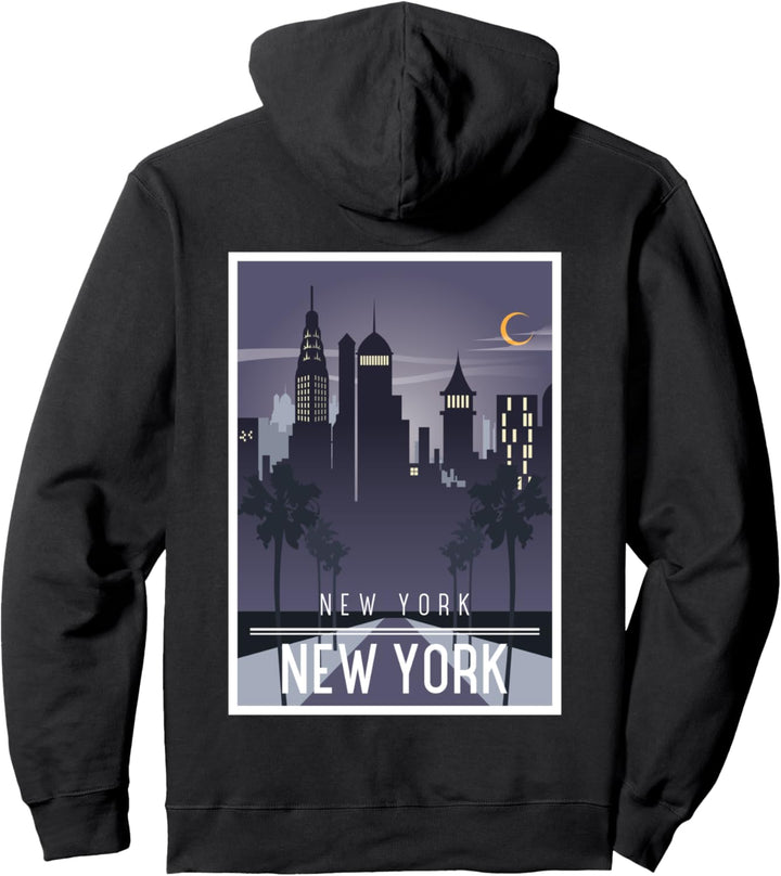 New York New York Art Deco Jugendstil Poster Pullover Hoodie