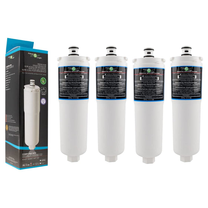 Filterlogic FFL-111B | 4er Pack Wasserfilter kompatibel mit 3M CS-52 für Bosch, Siemens, Neff, Gagge