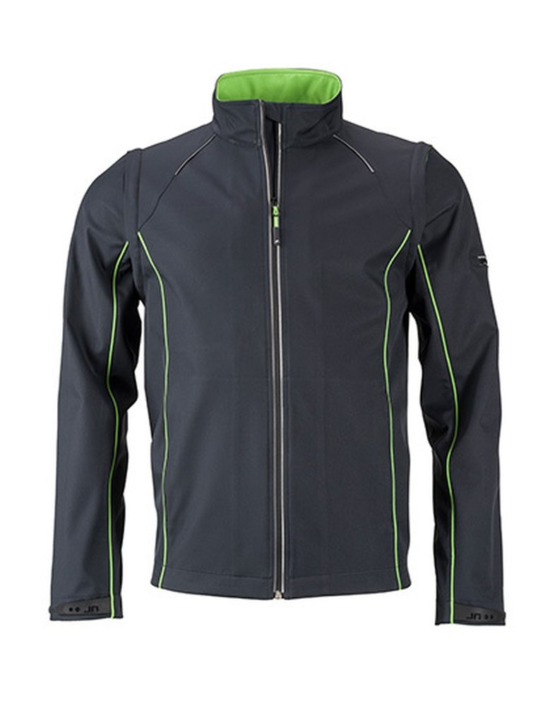 Men`s Zip-Off Softshell Jacket, Grösse:M, Farbe:Iron Grey-Green