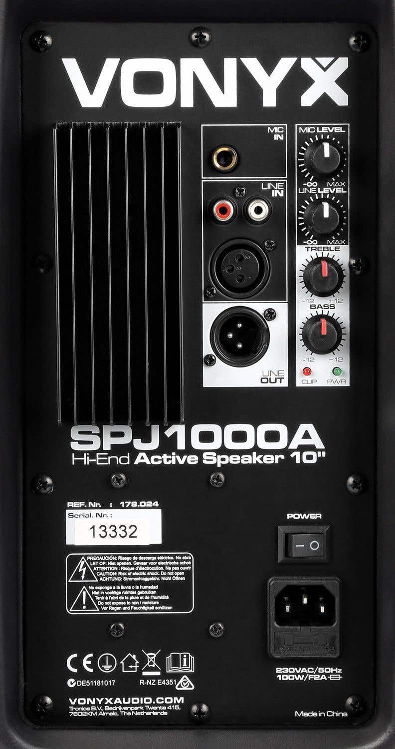 VONYX SPJ-1000AD Aktivlautsprecher, PA Lautsprecher, Musikbox, Monitor Lautsprecher 400 Watt mit 10-