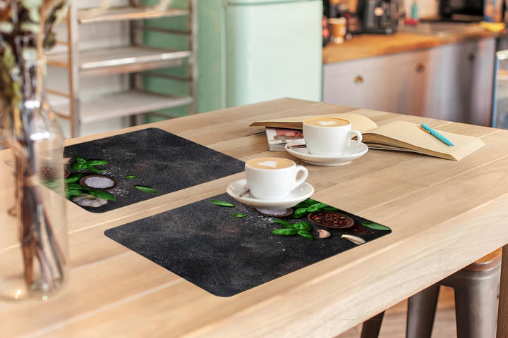 KitchenYeah© Platzsets Abwaschbar 6-Teilig 45x30 cm Tischsets Platzdeckchen rutschfeste Platzset Unt
