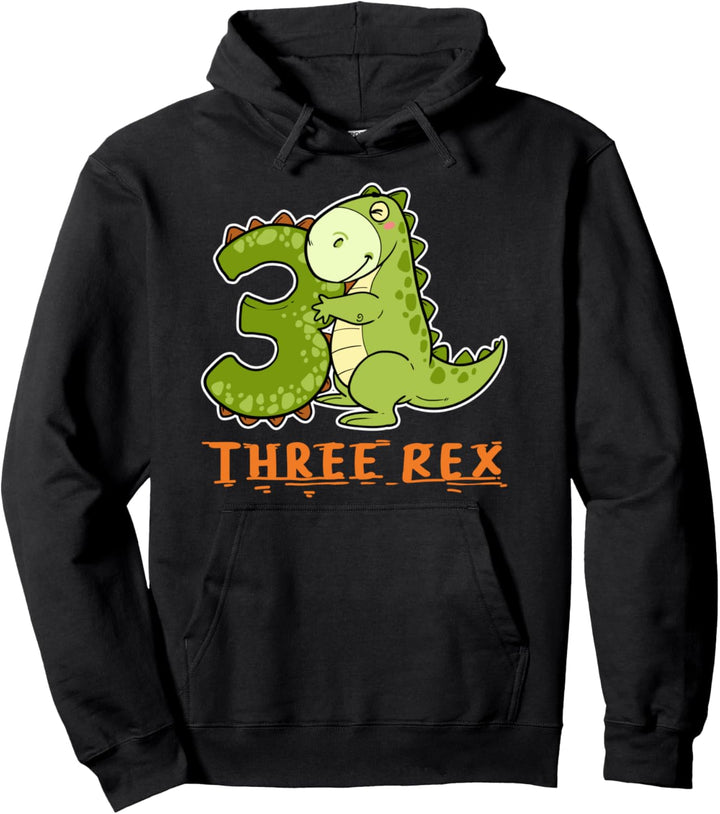 3 Jahre Dritter Geburtstag TRex Geburtstags Dino Dinosaurier Pullover Hoodie