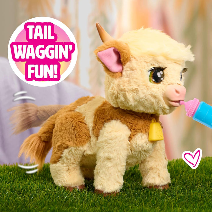 Just Play furReal Maggie, die Kuh, Funktionsplüschtier, interaktives Spielzeug, 50+ Geräusche und Re
