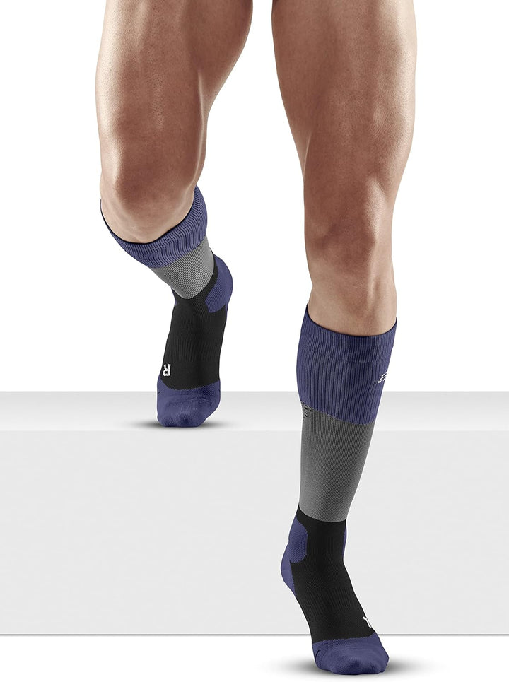CEP - HIKING MAX CUSHION COMPRESSION MERINO SOCKS für Herren | Knielange Wandersocken mit Kompressio