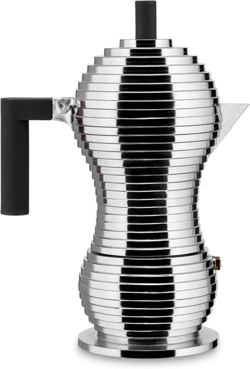 Alessi Kaffeekanne, schwarz, Aluminium, 5.4 x 14.5 x 33.5 cm 5.4 x 14.5 x 33.5 cm Schwarz, 5.4 x 14.