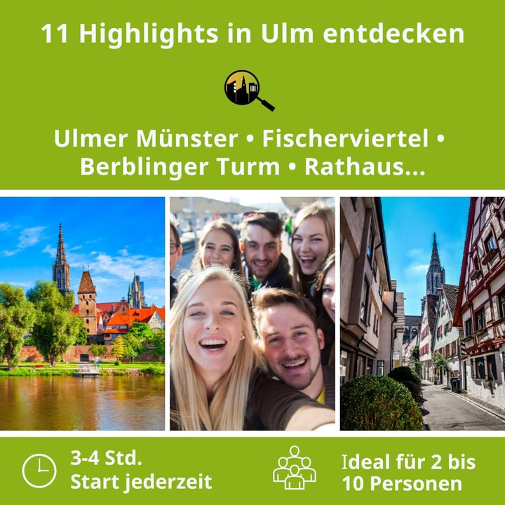 Schnitzeljagd ULM – Stadtspiel für Erwachsene und Familien | Stadtrallye durch ULM Stadtmitte | Erle