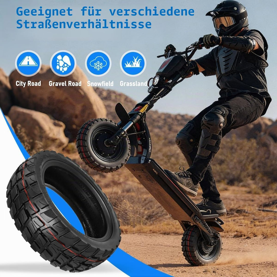 10x2.75-6.5 E Scooter Reifen, Reifen Schlauch für Elektroroller, Extra Dicker & Haltbar 10 Zoll E Sc