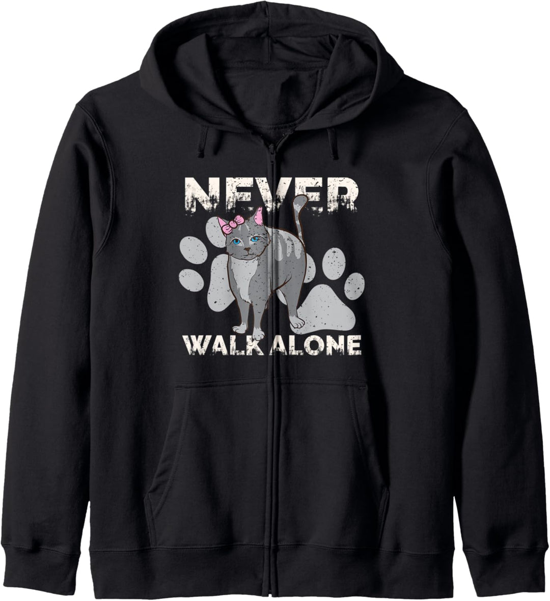 Never walk alone Katze Pfoten Bengalkatze Waldkatze Kapuzenjacke