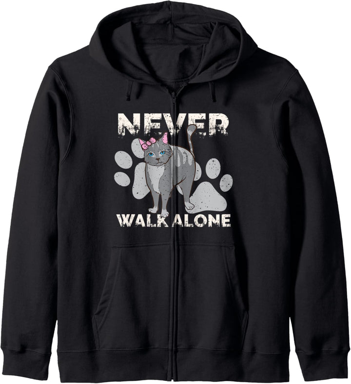 Never walk alone Katze Pfoten Bengalkatze Waldkatze Kapuzenjacke