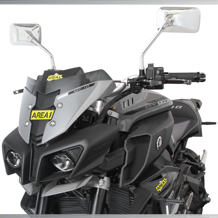 Area1 Universal Motorrad Rückspiegel Paar e-geprüft 2xM10 Rechtsgewinde + 5Adapter, Spiegel kompatib