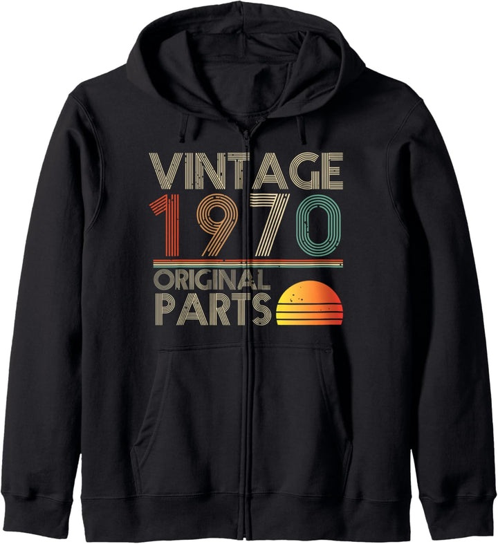 50. Geburtstag Geschenk Original Parts Best of 1970 Retro Kapuzenjacke