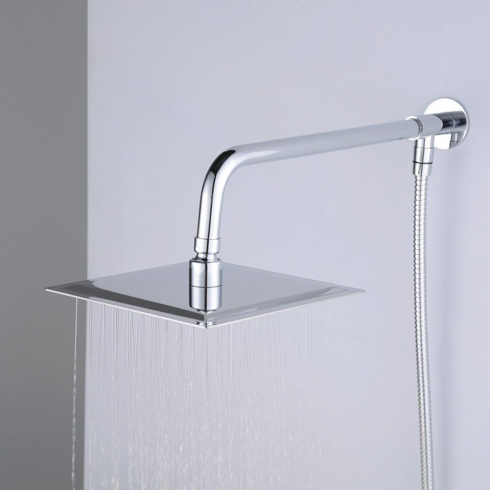 Hiendure® 40cm Quadrat Luxus Regendusche Einbauduschköpfe Edelstahl Duschkopf aus Edelstahl Spiegele