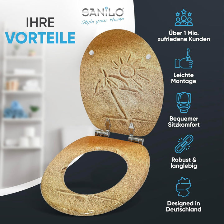 Sanilo WC Sitz mit Absenkautomatik, viele neue Toilettendeckel zur Auswahl, hochwertige Oberfläche,