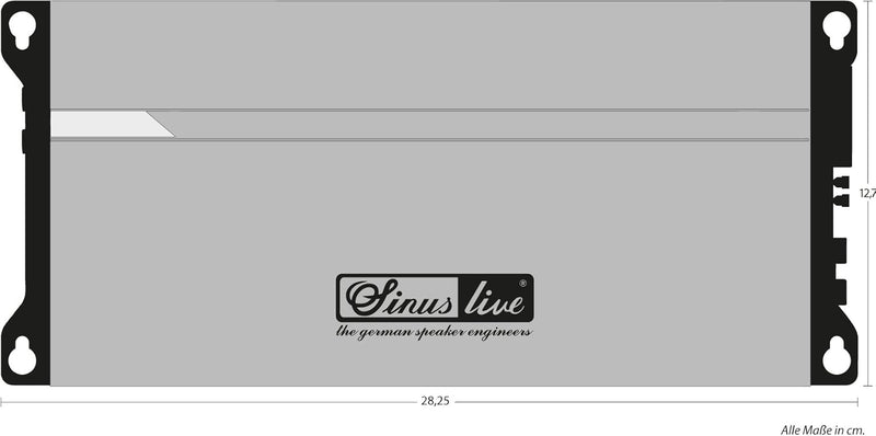 Sinuslive 4-Kanal Endstufe 240W SL-A4100D, Silber