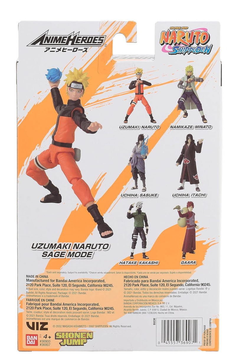 BANDAI - Anime Heroes - Naruto Uzumaki im Eremiten-Modus (Sage Mode) - Offizielle Lizenz Naruto Ship