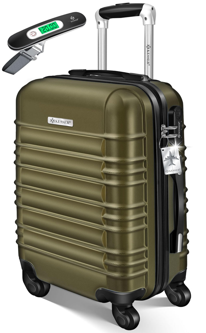 KESSER® Handgepäck Reisekoffer 55L Hartschalen-Koffer Inkl. Kofferwaage + Gepäckanhänger | Trolley G