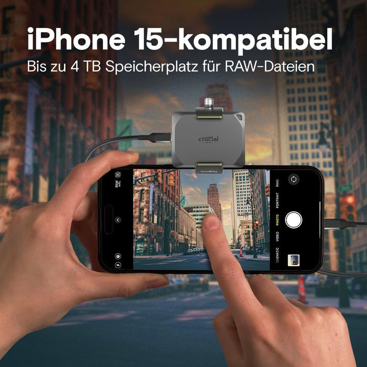 Crucial X9 Pro 4TB Externe SSD Festplatte, Lesen/Schreiben bis zu 1050MB/s, PC und Mac, inkl. Mylio
