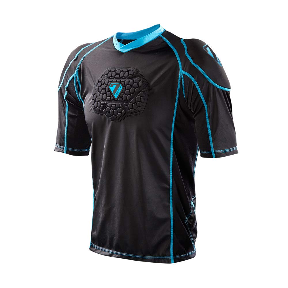 Seven Unisex Jugend Youth Flex Body T-Shirt L-XL schwarz-blau, L-XL schwarz-blau