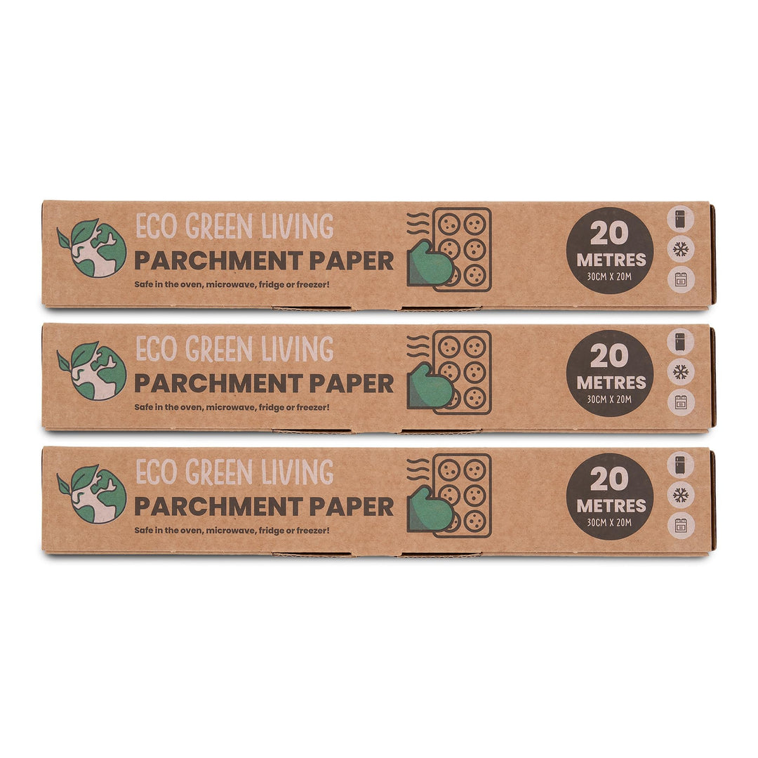 Eco Green Living Backpapier, 30 cm breit, braun. Ungebleichtes Backpapier, antihaftbeschichtet und f