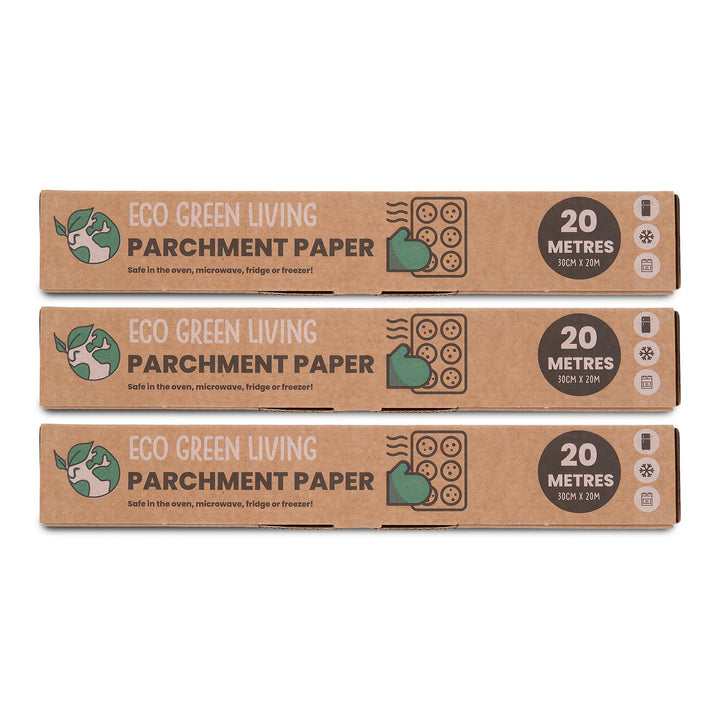 Eco Green Living Backpapier, 30 cm breit, braun. Ungebleichtes Backpapier, antihaftbeschichtet und f
