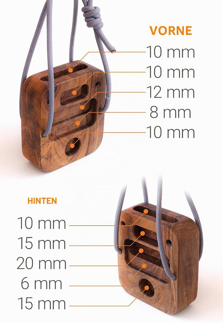 Tragbares Hangboard für Klettergriffe, Griffbrett-Trainer für Handgriffstärker, Quetschblock-Griff,