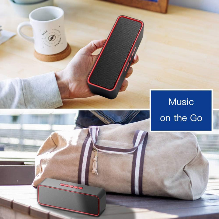 SONKIR Wireless Bluetooth Lautsprecher, Tragbarer Bluetooth 5.0 Lautsprecher mit Dual-Treiber Bass,