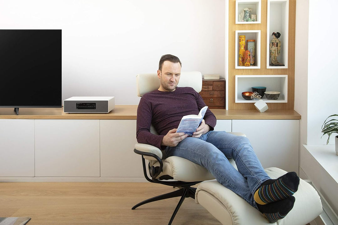 Panasonic SC-DM502 Premium Stereoanlage mit DAB+ und Bluetooth-Verbindung, weiss, weiss