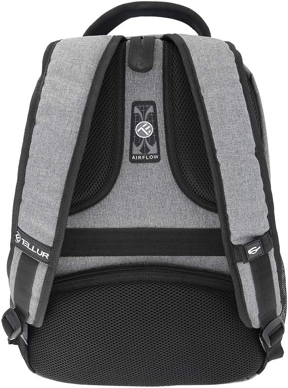 Tellur Tellur 15.6 "Notebook Backpack Companion, Porta USB, Grigio Rucksack, 47 cm, 30 liters, Grau