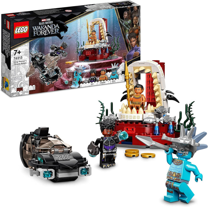 LEGO 76213 Marvel König Namors Thronsaal, Black Panther Wakanda-Spielzeug Zum Bauen, Set Mit U-Boot
