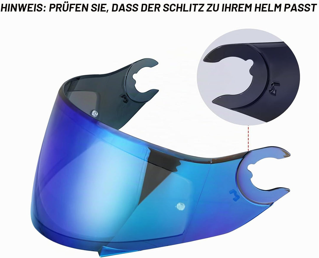 Helmvsier für Shark D Skwal D-Skwal 2 Spartan,Motorradhelm Visier,Motorrad Windschutz Helm Objektiv